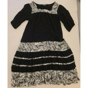 Wmen's Drapers & Damon's Petite Flower Black Dress